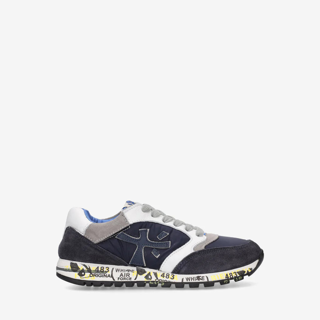 Zac Zac Premiata Kids Navy and White Sneaker