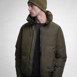 Short Nylon Down Jacket Khaki PR426717