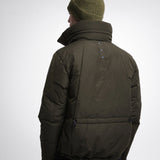 Short Nylon Down Jacket Khaki PR426717