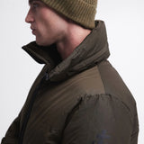 Short Nylon Down Jacket Khaki PR426717