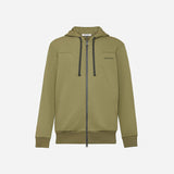 Nylon and Cotton Hoodie PR462717 Khaki