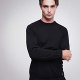 Crewneck Wool Sweater Black PMG01100