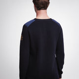 Crewneck Wool Sweater with Nylon Details Blue PMG07300