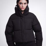 Cropped Nylon Down Jacket Black PR415100