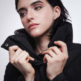 Cropped Nylon Down Jacket Black PR415100