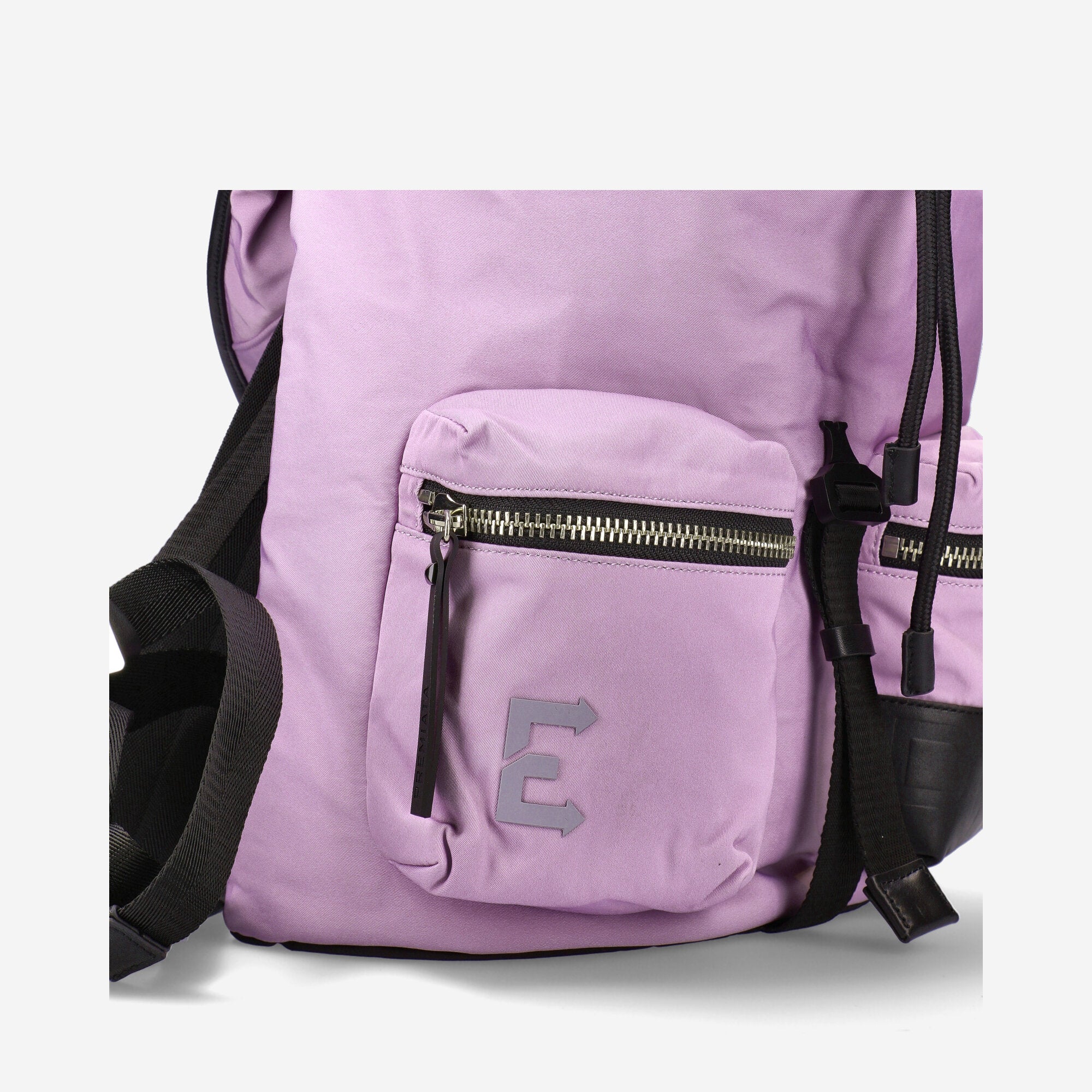 Lyn Premiata's Matte Pink Nylon and Leather Lined Backpack