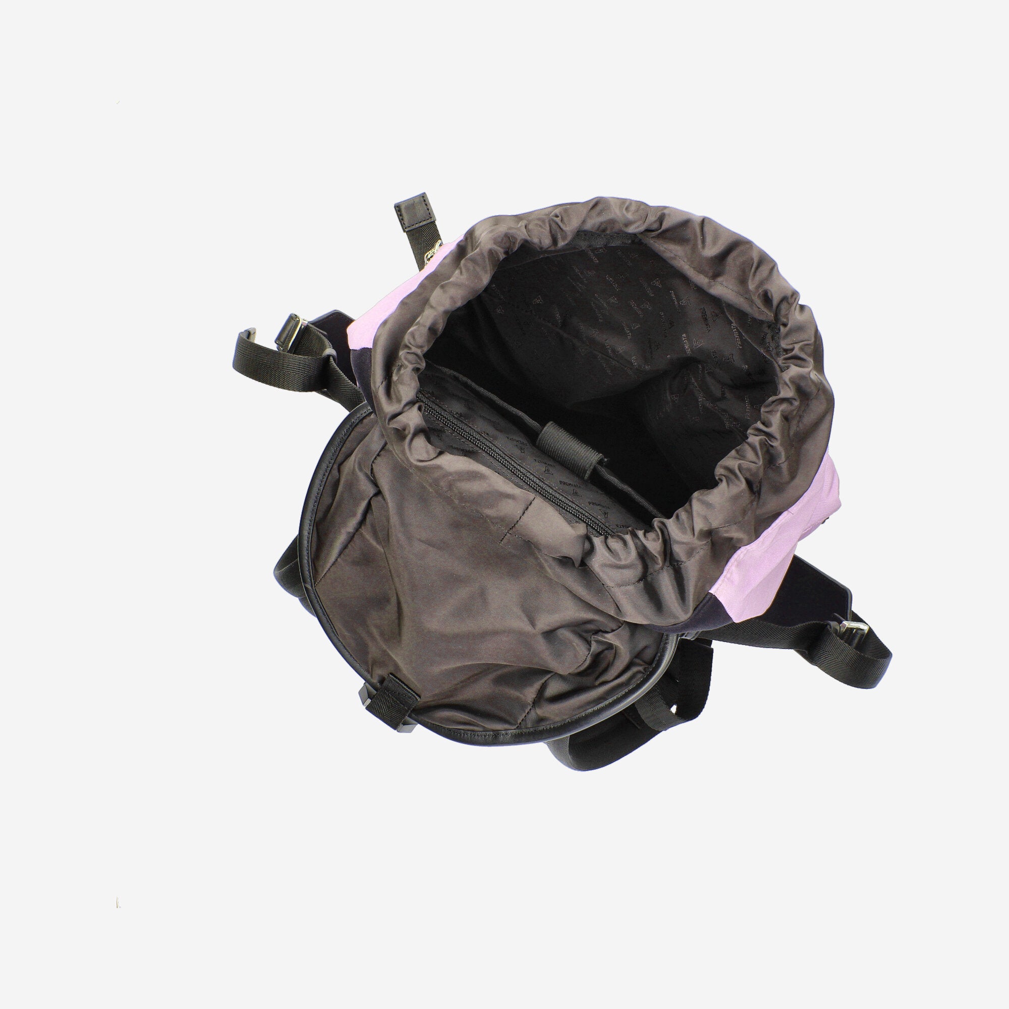 Lyn Premiata's Matte Pink Nylon and Leather Lined Backpack