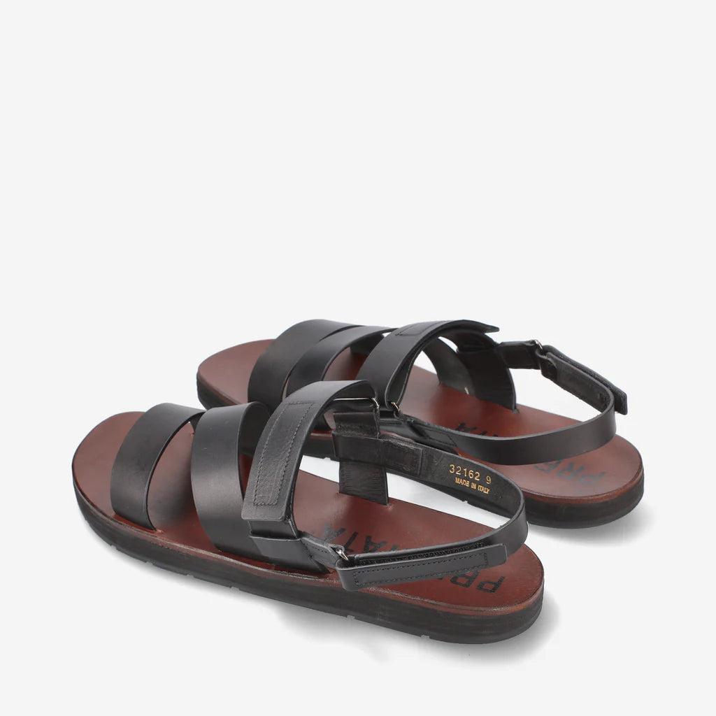 Premiata silver-tone stud-detailing leather sandals - Brown