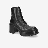 McQueen Calfskin Booties M4519LA Ankle Boot Gaucho Nero