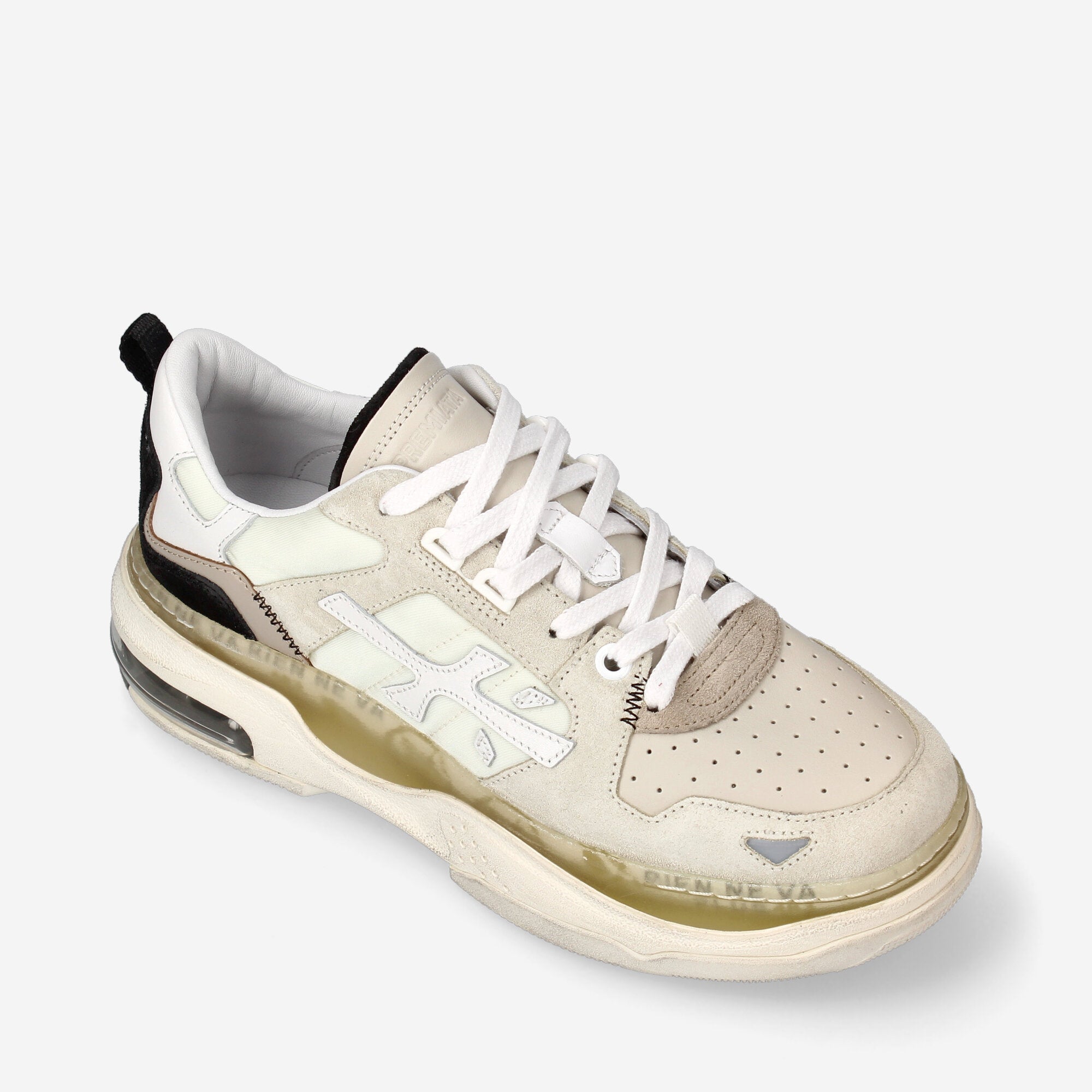 Premiata Drake logo-patch sneakers - Neutrals