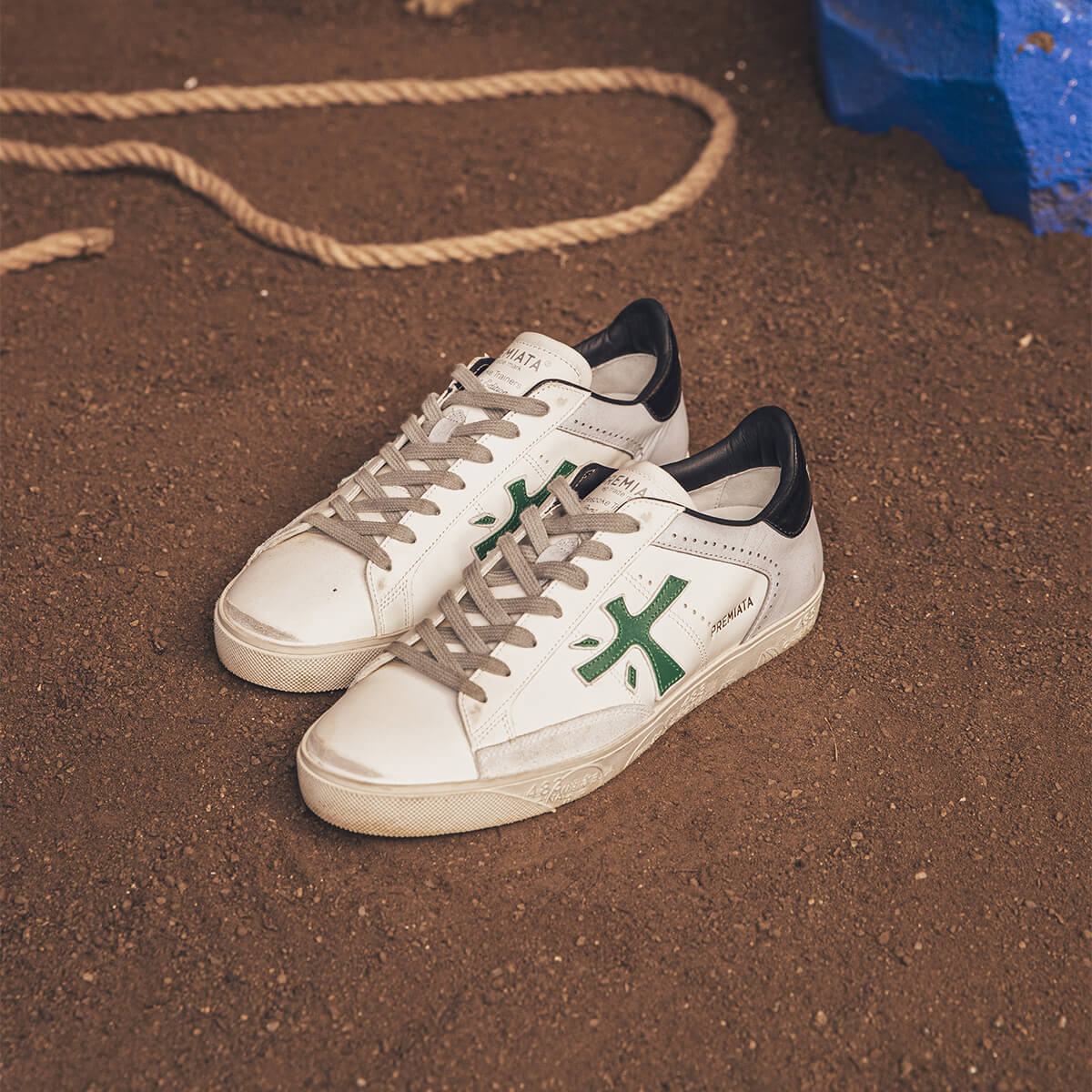 Premiata Drake leather sneakers - White