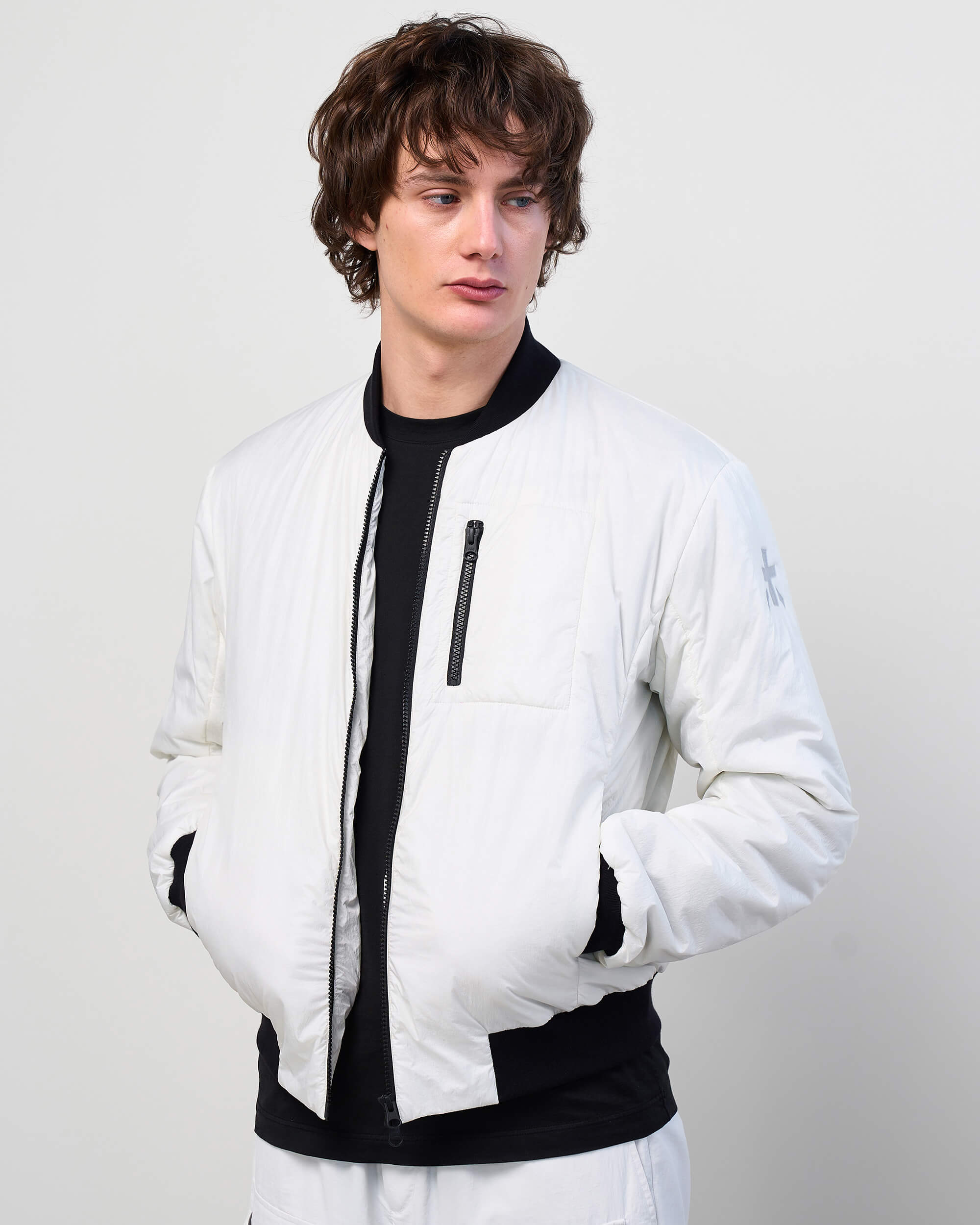 Bershka Bomber Jacket in White for Men | Lyst UK